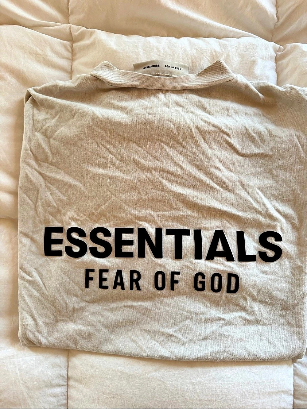 Fear of God Essentials Back Logo T-Shirt Short Sleeve Tee White Small